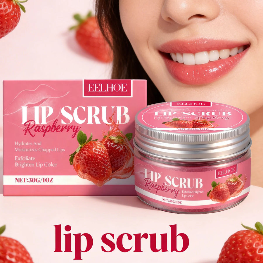 Strawberry Lip Scrub — Exfoliating & Brightening