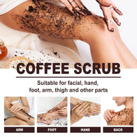 Coffee Scrub for Softening Skin Body Exfoliator for Removing Dead Cells Lightening Age Spots And Acne Marks