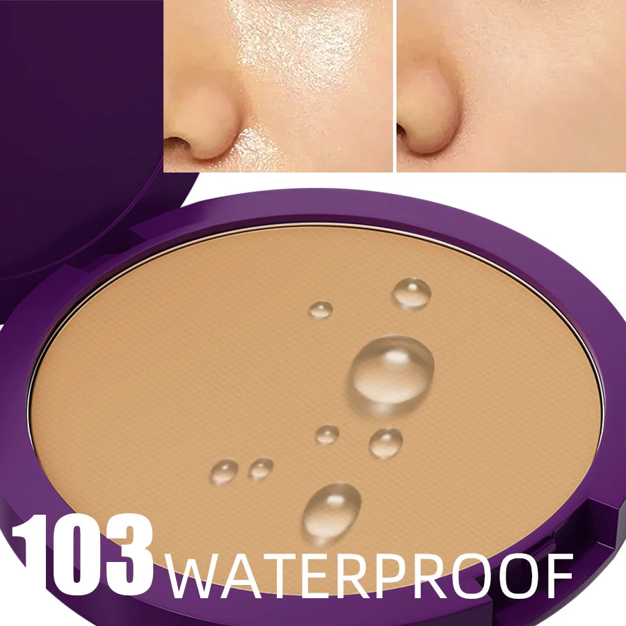 5-Shade Matte Pressed Powder Foundation — 24H Weightless Finish