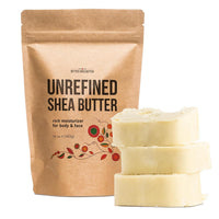 Raw Shea Butter – 100% Pure Unrefined African Shea Butter | Deep Moisturizer for Dry Skin, Hair & Scalp | DIY Body Butter, Lip Balm & Soap Base | Smoky Scent (1 Lb Block)